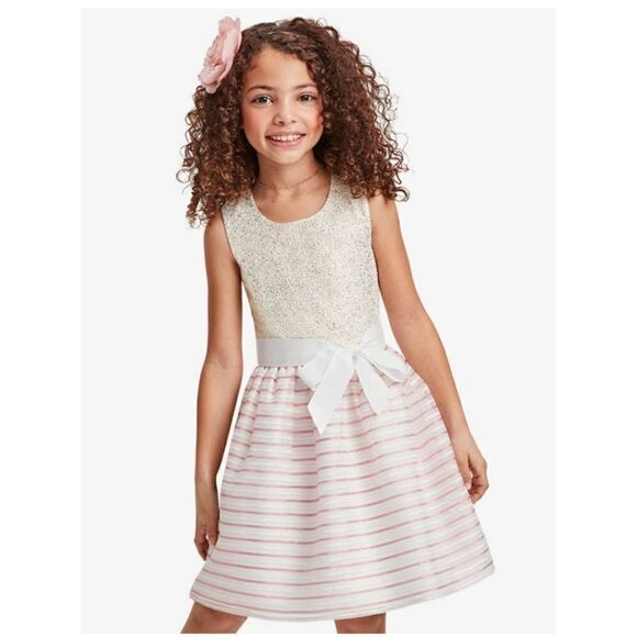 PLACE Girls Pink, Ivory & Gold Special Occasion Dress, NWOT, XL - Picture 1 of 6